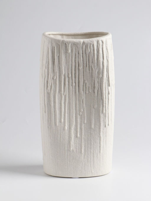 Ваза «Кристилис», 24.5×12 см, керамика, белая