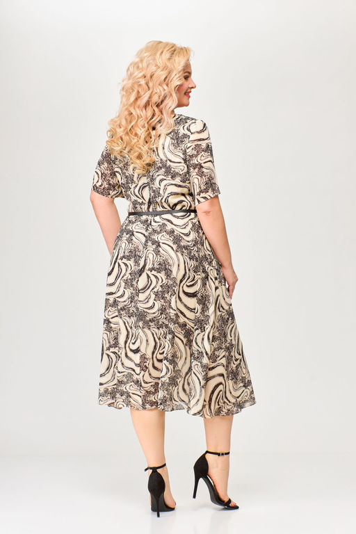 Блуза Swallow 803.2 черный+серебряный узор фото 839