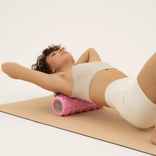 Ролик массажный Sangh, 33×10 см, цвет розовый