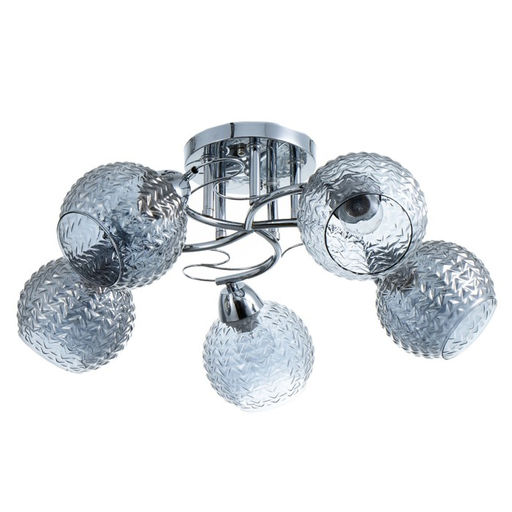 Светильник потолочный BayerLux «Эрион», люстра 5хЕ27, 40 Вт, хром, 56×56×22 см