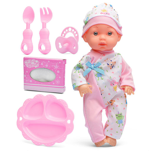 Пупс "Мой пупсик" Малышка с аксессуарами, со звуком, в пакете