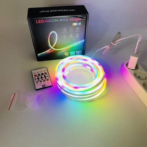 Наружная светодиодная лента RGBIC IP66 10 метров USB, водонепроницаемая, синхронизация музыки, неоновая веревка с управлением через приложение