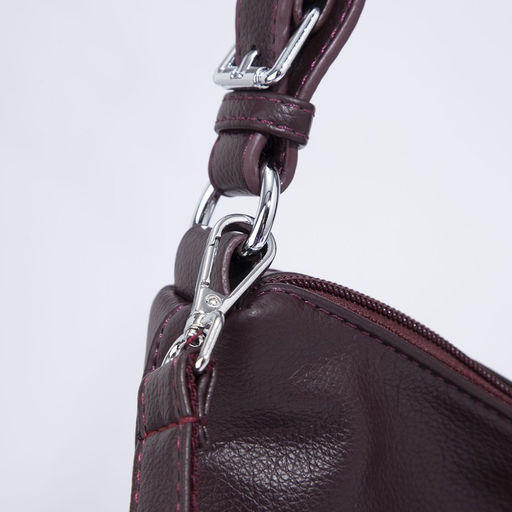 Сумка-мешок на молнии, цвет бордовый - Simaland фото 5