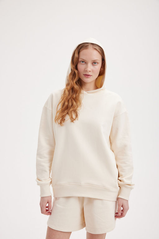 Худи из 100% хлопка "Лён" женское