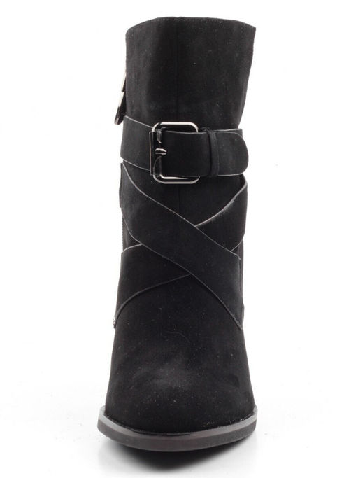 01-D118-498 BLACK Ботильоны женские (натуральная кожа, байка)