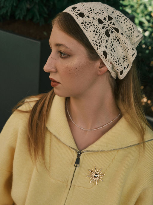 Чокер из бисера «Хрусталь», разноцветный в золоте, 37 см + 5 см доп, цепочка