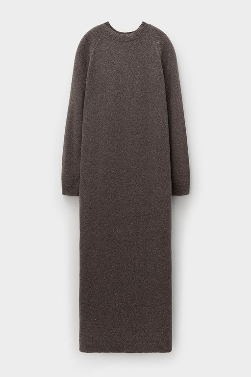 ЕВ 529/ш/коричневый меланж платье жен