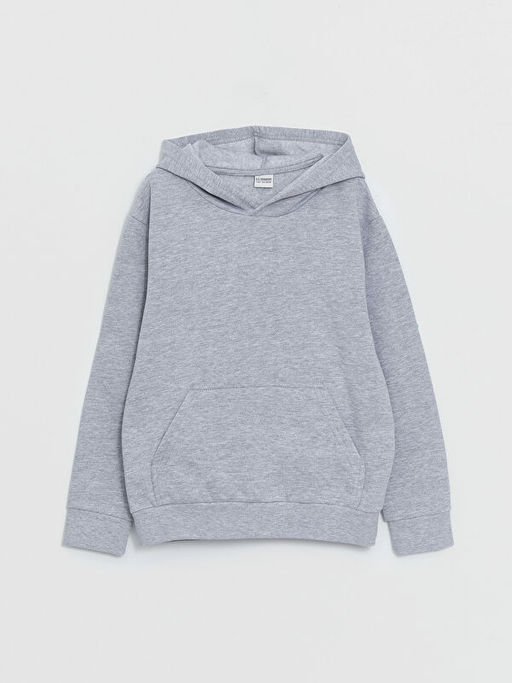 Basic Uzun Kollu Erkek ?ocuk Hoodie
