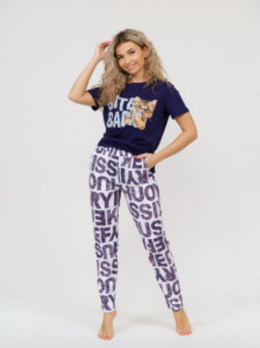 775/2 Пижама "Буквы/т.синий"