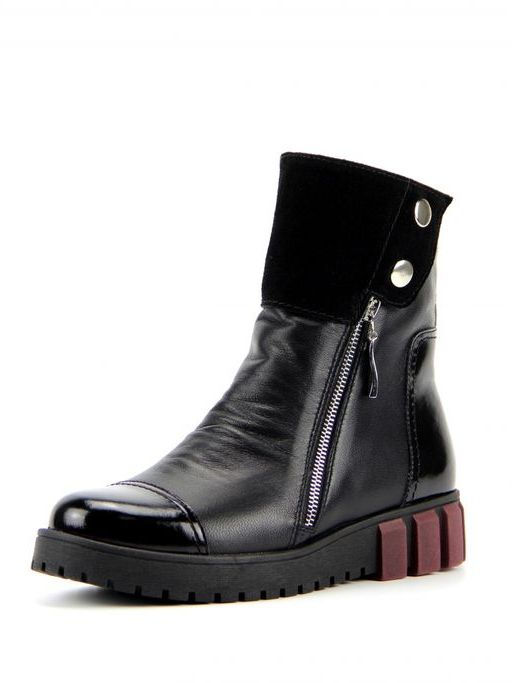 Ботинки EDART 235.astra8 b.black lacq/байка