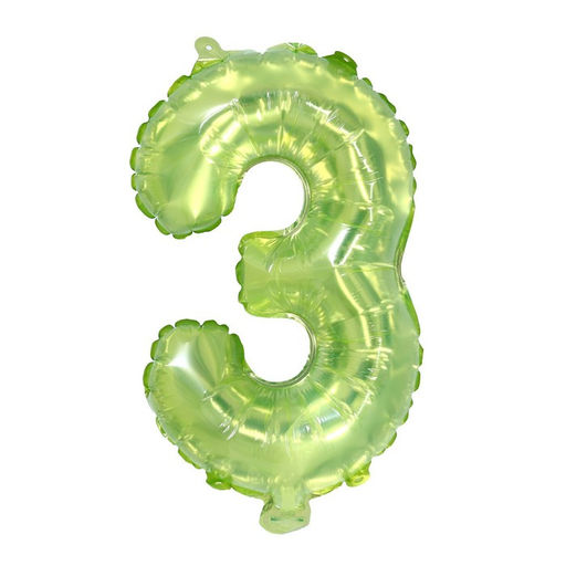 Воздушные шары фольгированные 16" «Набор цифры 0-9», для палочки, МИКС