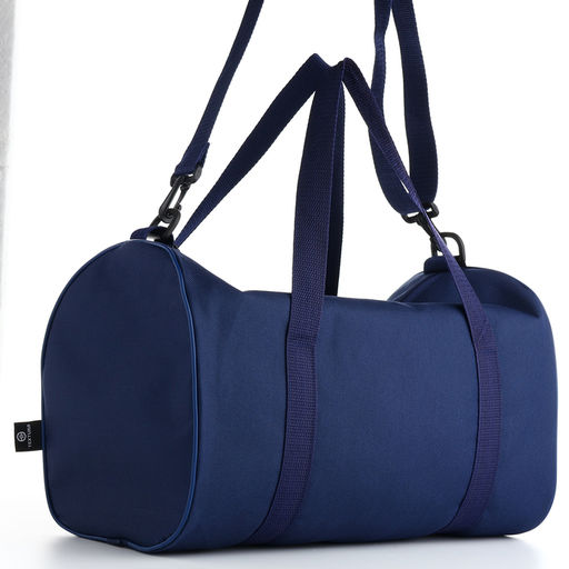 Сумка спортивная на молнии TEXTURA, с подкладкой, длинный ремень, маленький размер, с акцентным принтом, синяя