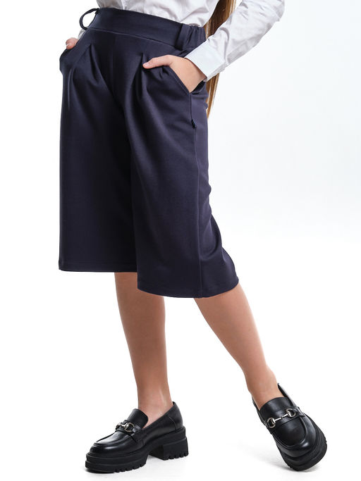 Кюлоты для девочки школьные 22-7319 синий - Mini maxi фото 3
