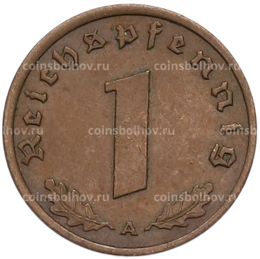 Монета 1 рейхспфенниг 1939 года A Германия