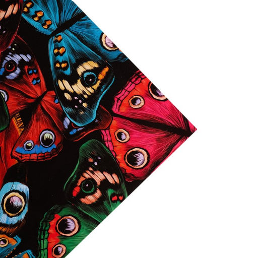 Цена за 10 шт. Бумага упаковочная глянцевая двухсторонняя «Бабочки», 70 х 100 см