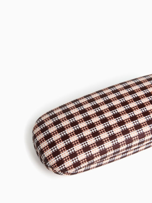 Футляр для очков на хлопушке, с принтом, размер 16×6×3.5 см, коричневый