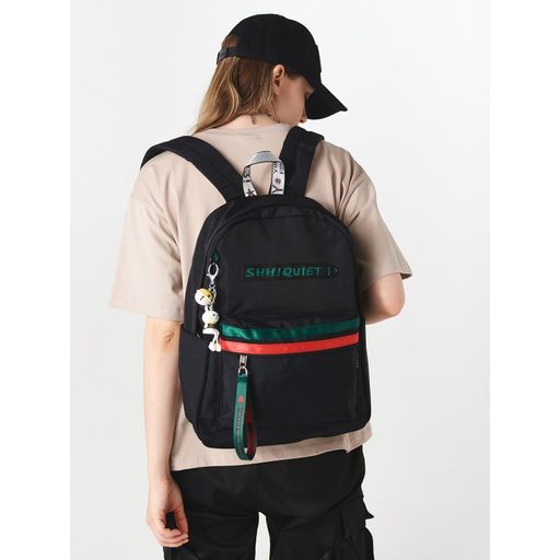 Рюкзак Shh! Quiet! black зелено-красный - Blinky фото 8