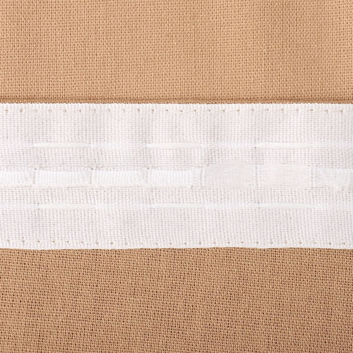 Шторы для кухни Этель ECO, бежевые, 136×180 см - 2 шт., подхваты - 2 шт., 190 г/м²