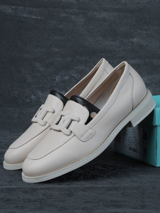 03-DJ32-1 BEIGE Лоферы женские (натуральная кожа)