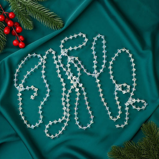 Бусы на ёлку Льдинка, длина 2.7 м, d=9 мм, объемные, прозрачные, перламутровые