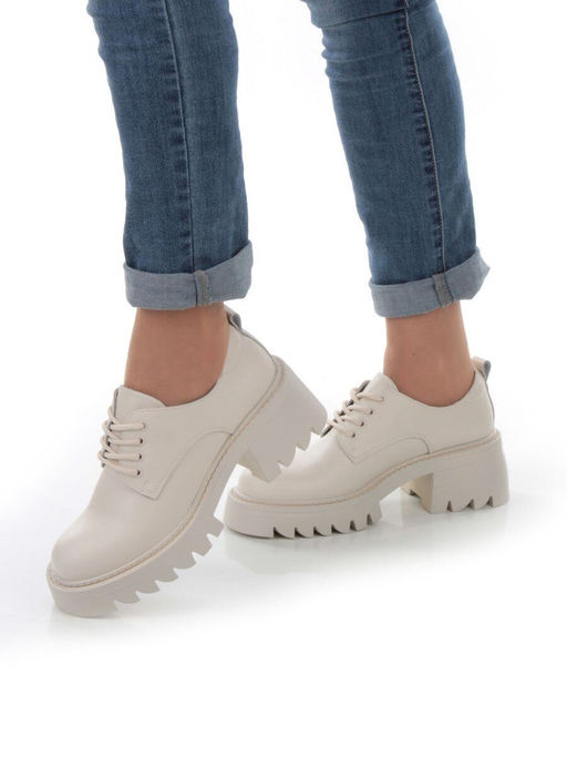 01-C1802-3 BEIGE Ботинки демисезонные женские (натуральная кожа) - Фабричный китай фото 2