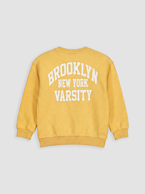 Bask?l? Erkek ?ocuk Sweatshirt