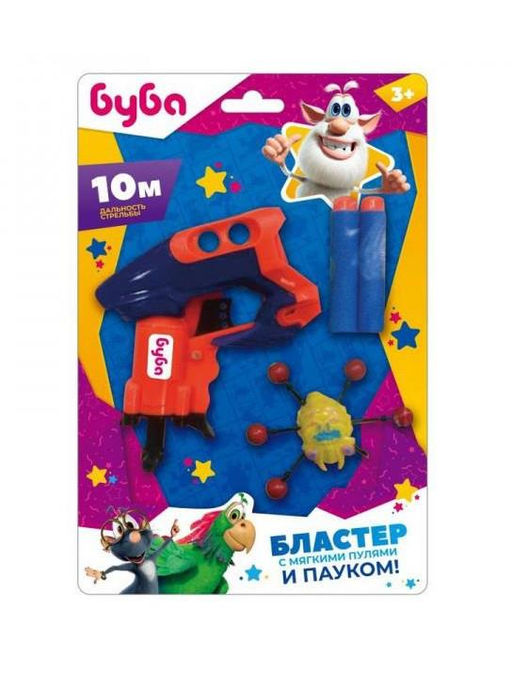 Играем вместе. Бластер "Буба" с мягкими пулями и пауком на блис.19,5*29*5 см арт.ZY1009100-R3