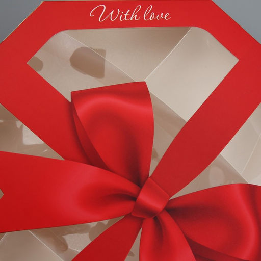 Цена за 5 шт. Коробка кондитерская складная, упаковка «Бантик», 27 х 27 х 5 см