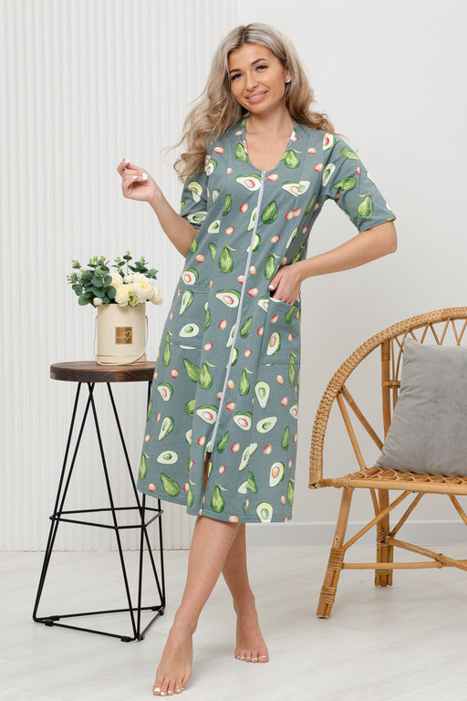 Халат женский Натали 83609 из хлопка  фото 6