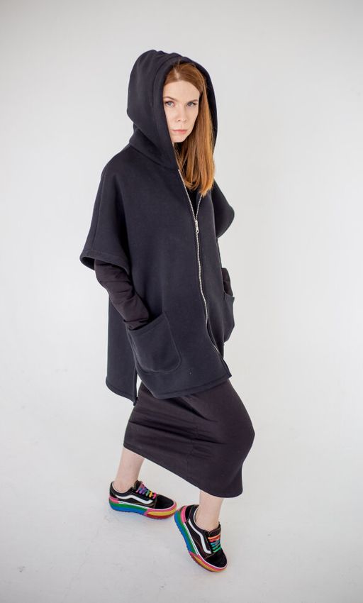 Толстовка-кейп С НАЧЁСОМ футер 3х нитка - Knitka wear фото 4