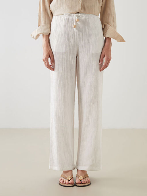 Beli Lastikli Dokulu Kad?n Pantolon