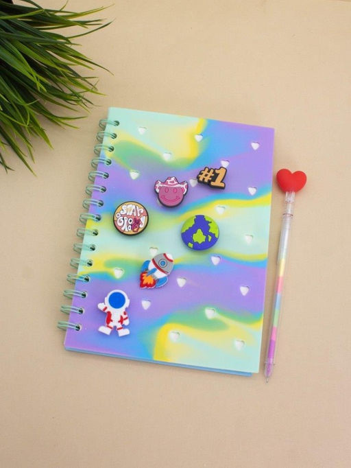 Блокнот (А5) в силиконовой обложке с джиббитсами "Fantasy", purple (20.8*14.7)