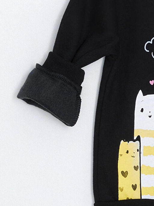 Beli Lastikli Bask?l? K?z Bebek Sweatshirt - Waikiki фото 3