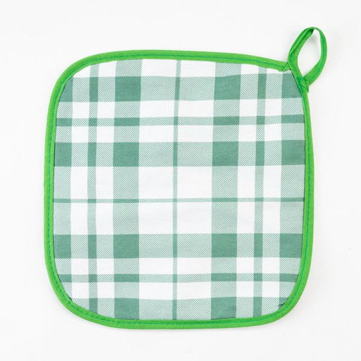 Прихватка Этель Eucalyptus (клетка) 19х19см,100% хлопок, саржа 190 гр/м2  фото 3