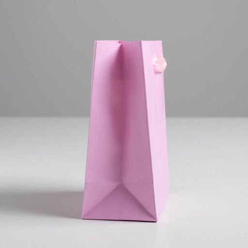 Цена за 3 шт. Пакет подарочный, упаковка, «Розовый», 12×15×5.5