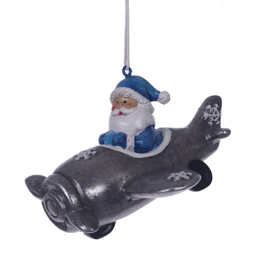 Фигурка декоративная подвесная "Снеговик/Дед Мороз", L10 W8,5 H7 см, 2в.