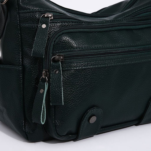 Сумка-мешок на молнии, цвет зелёный - Simaland фото 5