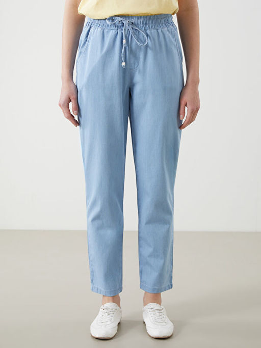 Beli Lastikli Carrot Fit Kad?n Jean Pantolon