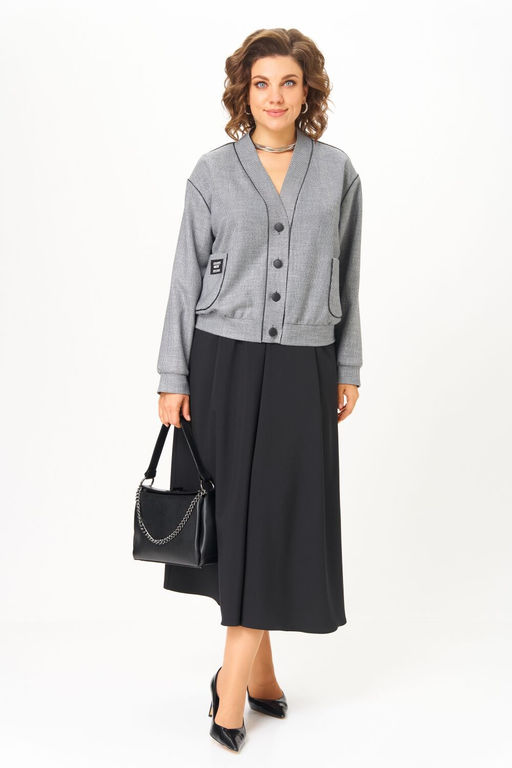 Костюм Aira Style 24131 серо-черный