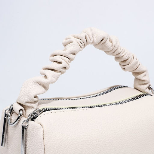 Сумка-багет на молнии, цвет молочный - Simaland фото 4