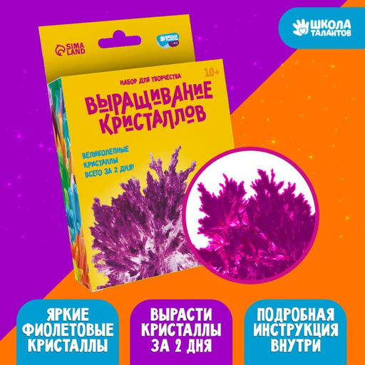 Набор для творчества Лучистые кристаллы, цвет фиолетовый