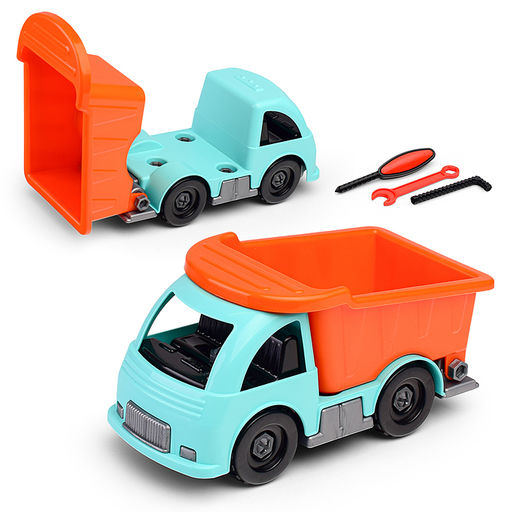 Конструктор "Грузовичок Лео" (23 дет., отвертка, шестигранник, ключ гаечный) 23,6 см (в сетке)