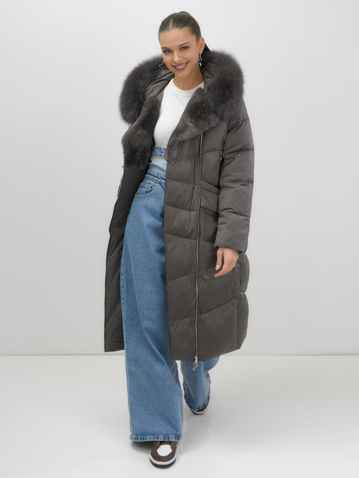 Двубортное пальто зимнее утепленное с мехомБренд: Visdeer  фото 8