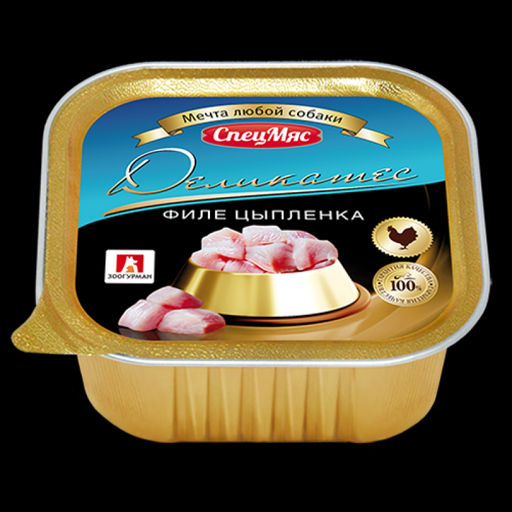 Зоогурман д/соб. Деликатес ламис. 150 г. Филе цыплёнка 1/10 3059