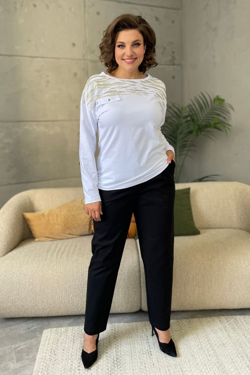 Джемпер Rumoda 2135/1 белый/длинный рукав  фото 6