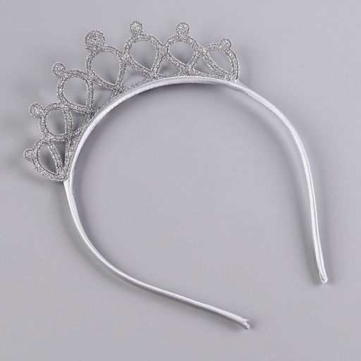 Карнавальный костюм «Снежинка»: ободок, платье голубое, рост 104-110 см