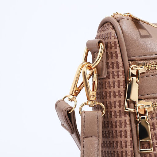 Сумка кросс-боди на молнии, цвет бежевый - Simaland фото 5