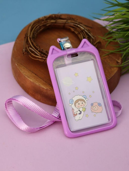 Футляр для карт на ленте "Happy dog", purple