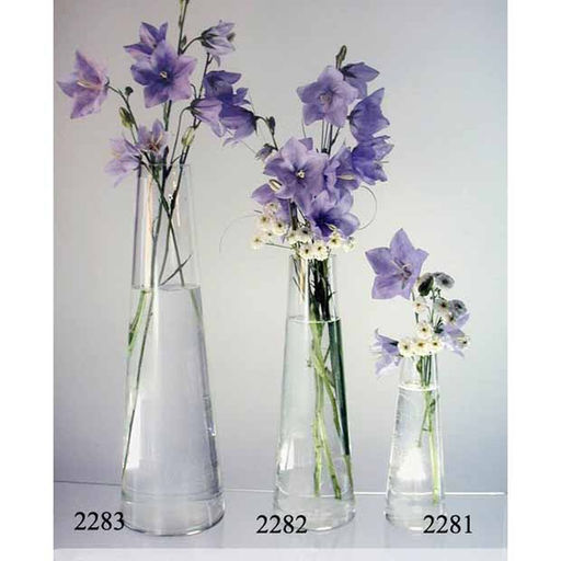 Ваза «Коническая», 2 л, d=5.5 см, 39×12×6 см, большая, стекло, прозрачная