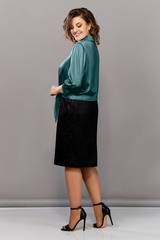 Блуза Olga Style С878 изумруд